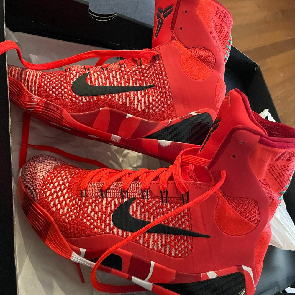 Nike Kobe IX Elite Protro High in Bright Crimson Basketball Shoes - NWT